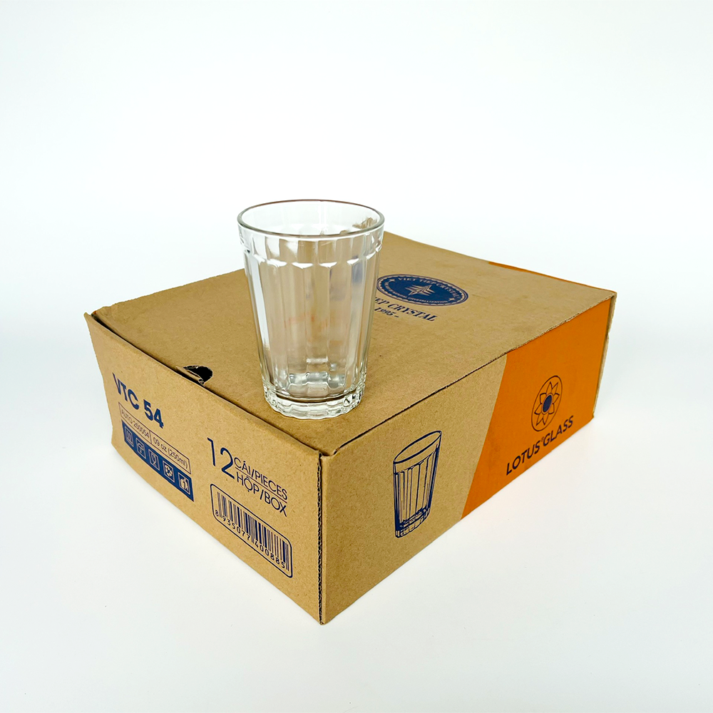  Bộ 12 cốc nước giải khát thủy tinh sọc nhỏ Lotus Glass VTC054 
