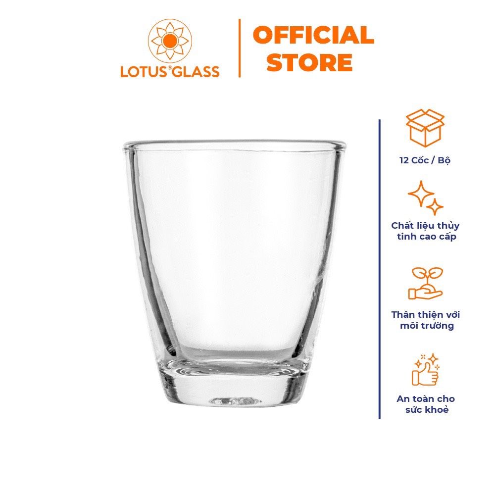 Bộ 12 cốc rượu thủy tinh Lotus Glass VTC006T