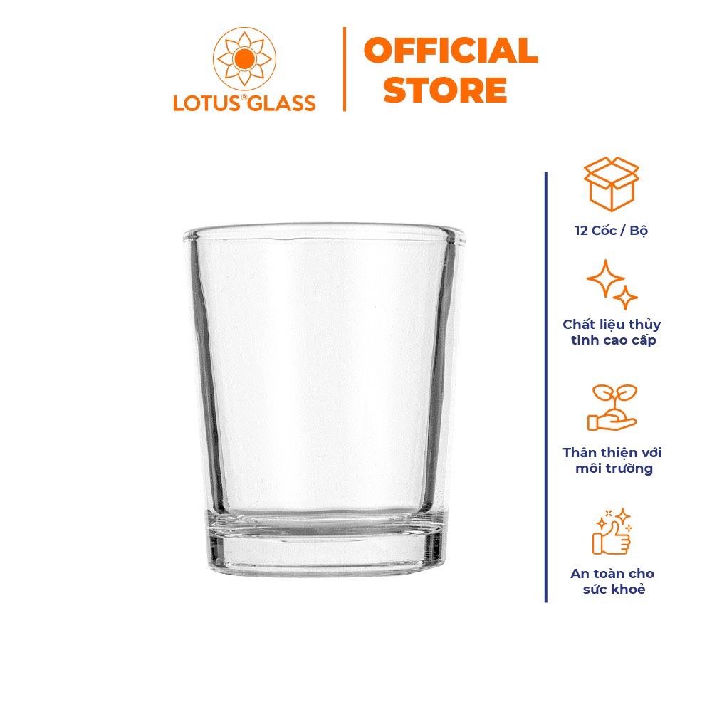 Bộ 12 cốc rượu thủy tinh Lotus Glass VTC007T