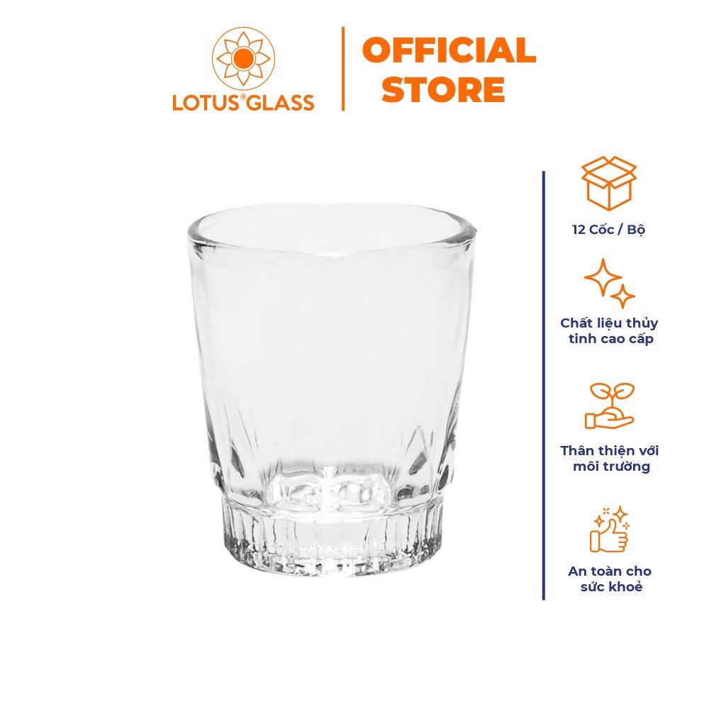 Bộ 12 cốc rượu thủy tinh Lotus Glass VTC019