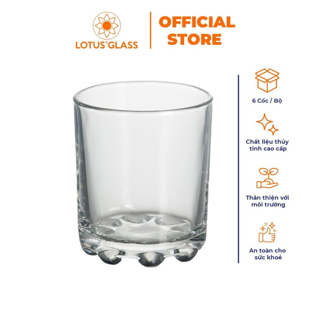 Bộ 6 cốc nước giải khát thủy tinh Lotus Glass VTC023
