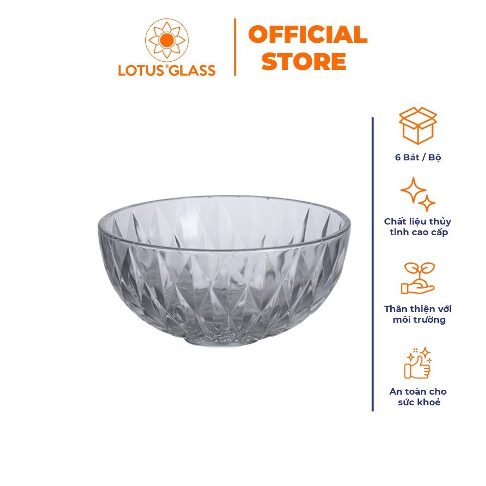 Bộ 2 bát thủy tinh Lotus Glass VTC044B