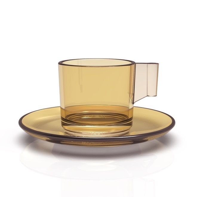 Bộ tách đĩa trà - cà phê thủy tinh Lotus Glass VTC047 & VTC048