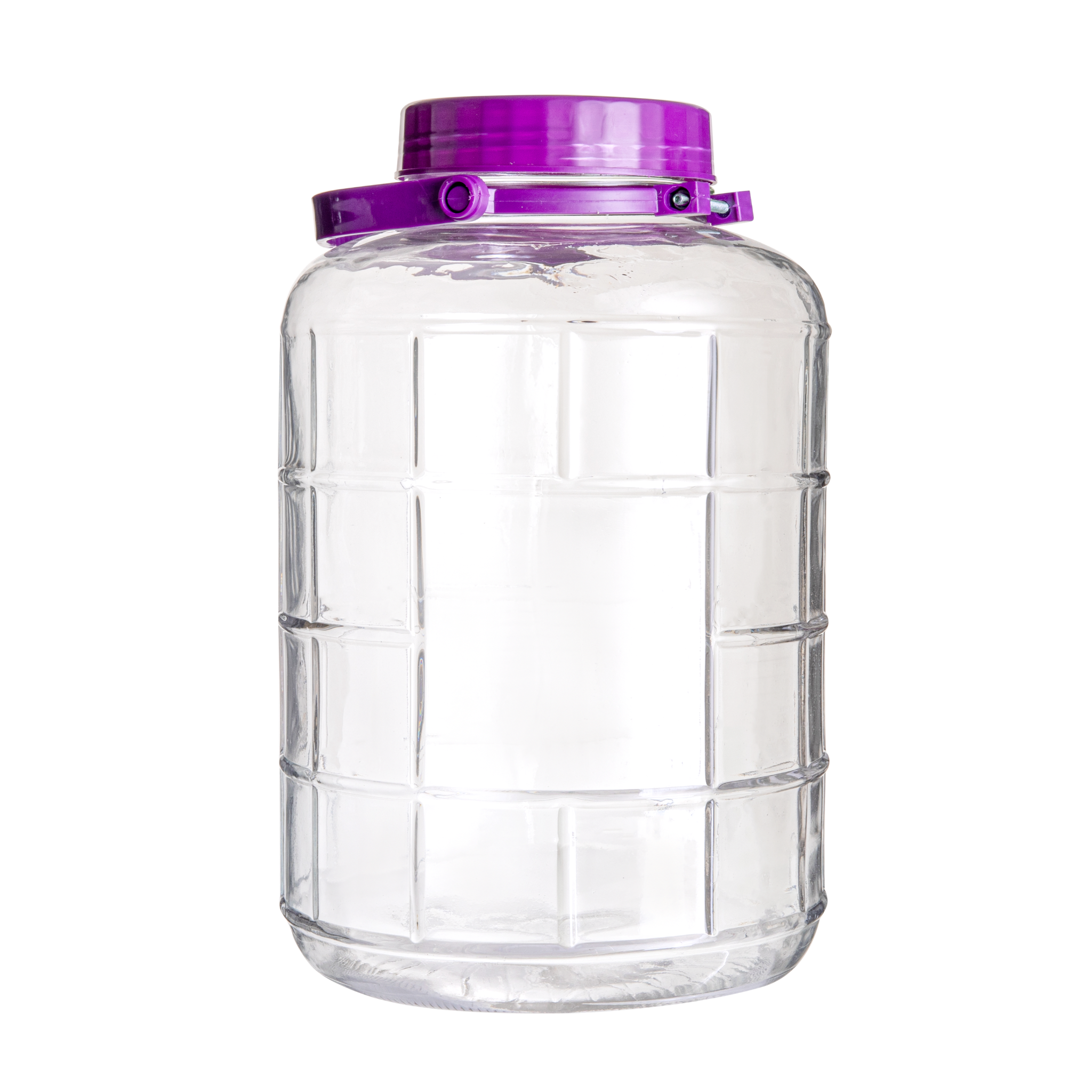 Bình ngâm sọc vuông quai tím Lotus Glass VTC098