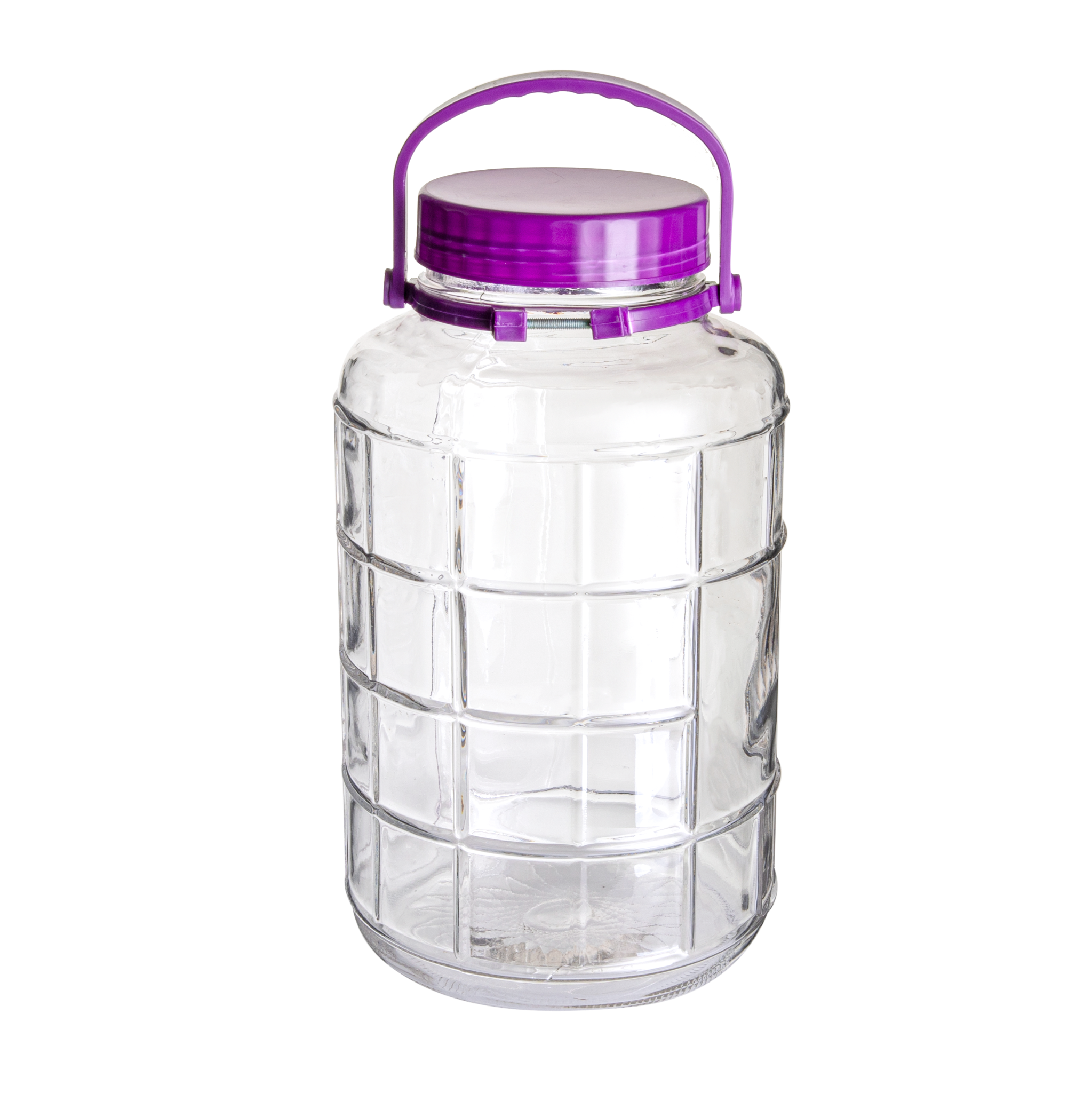 Bình ngâm sọc vuông quai tím Lotus Glass VTC098