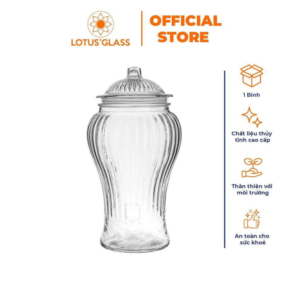 Bình sâm thủy tinh Lotus Glass VTC109