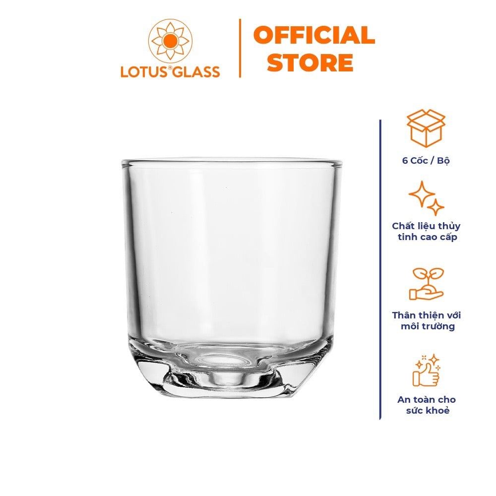 Bộ 6 cốc nước giải khát thủy tinh Lotus Glass VTC181
