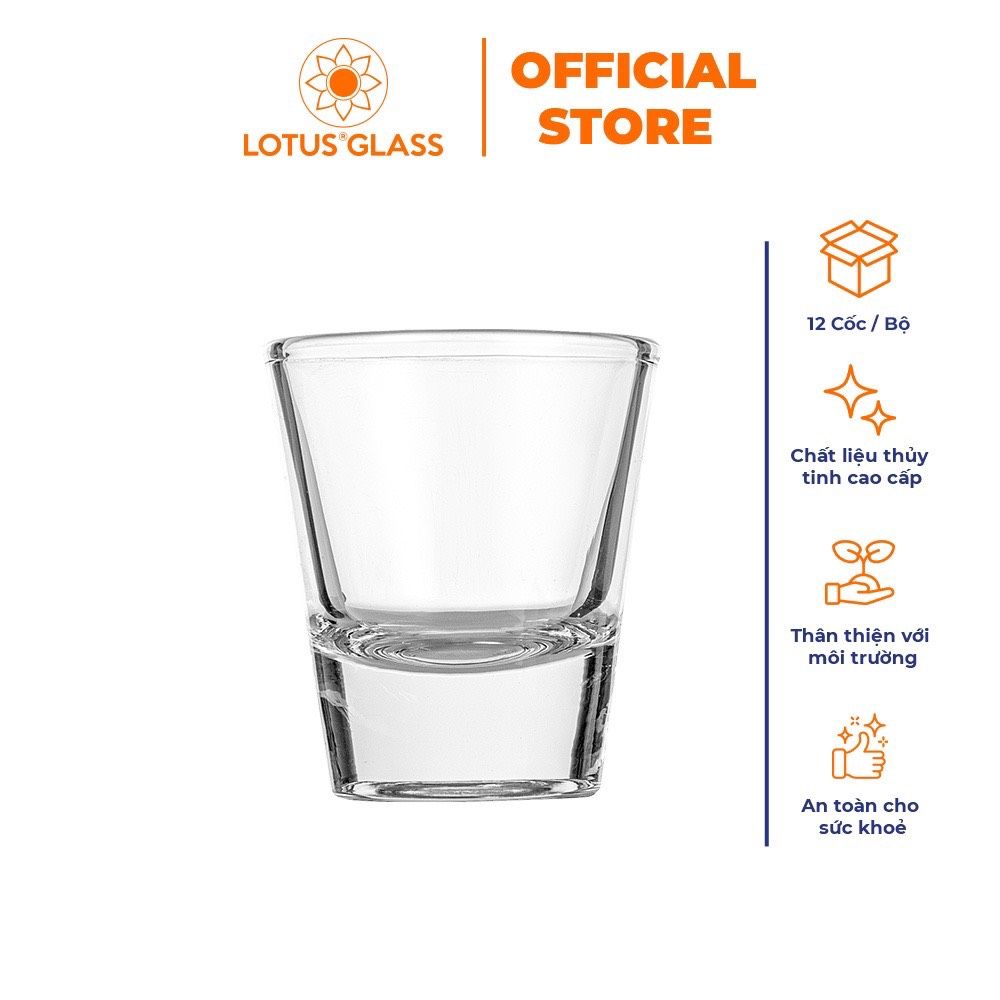 Bộ 12 cốc rượu thủy tinh Lotus Glass VTC197