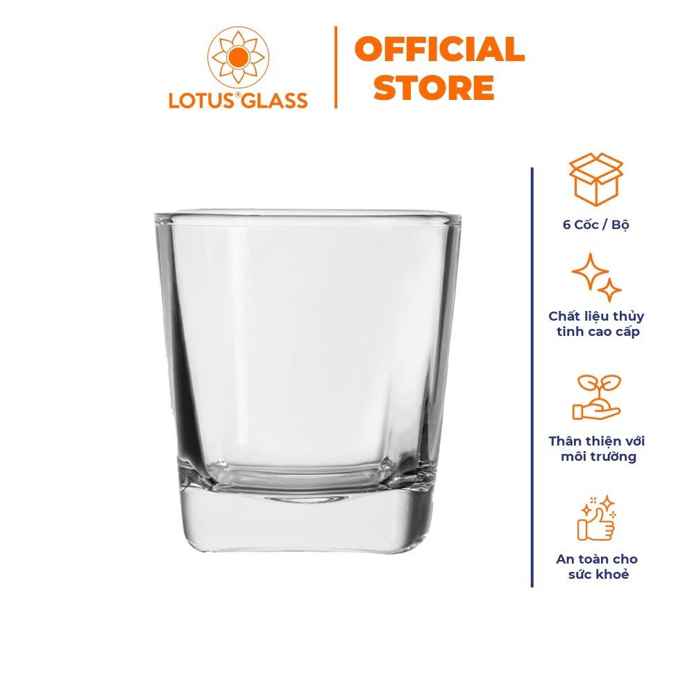 Bộ 6 cốc rượu thủy tinh Lotus Glass VTC234