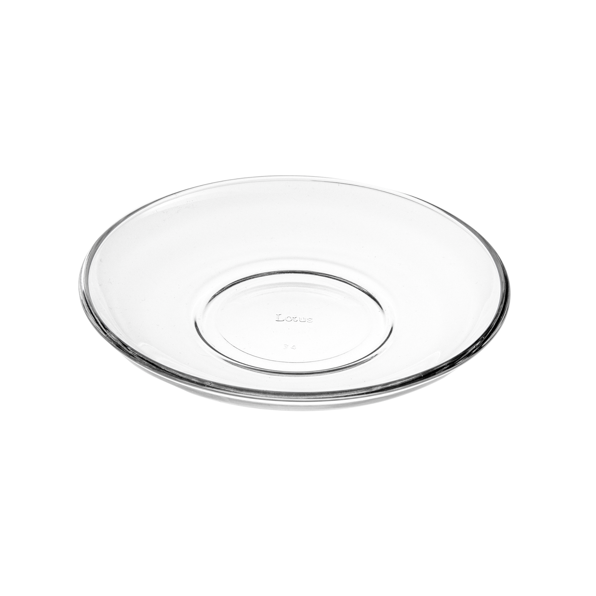 Đĩa lót ly trà - cà phê thủy tinh có quai LOTUS GLASS VTC048
