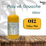  Màu vẽ Gouache, Màu Bột SUNWAY Đài Loan Chai 500ml (24 màu lẻ) 