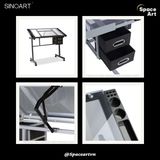  Bàn vẽ Kỹ Thuật và Thiết Kế Drafting Table Sinoart Khung Sắt Mặt Kính Cường Lực 