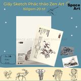  Xấp giấy vẽ ký họa, phác thảo Sketch Paper Zen Art 160gsm 20 tờ 