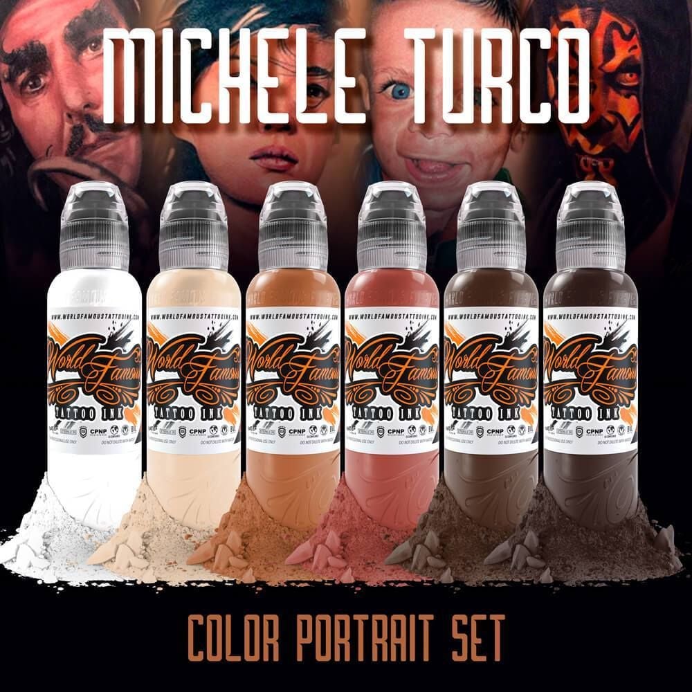 WORLD FAMOUS INK - 6 Color Michele Turco Portrait Set 1oz