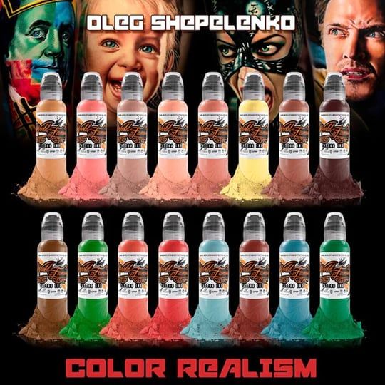 WORLD FAMOUS INK - OLEG SHEPELENKO REALISM COLOR INK SET 1oz