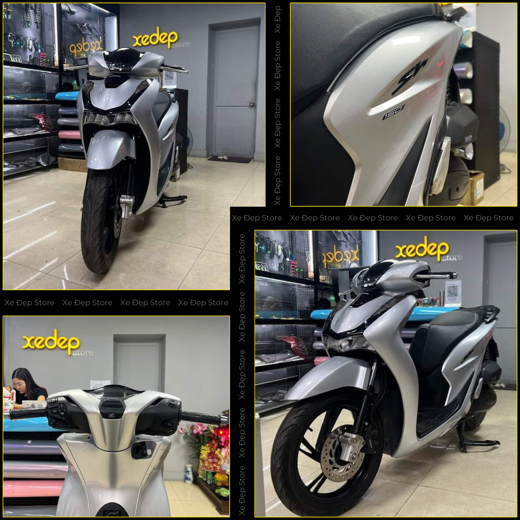 SH 2020 Dán Đổi Màu Bạc Bóng