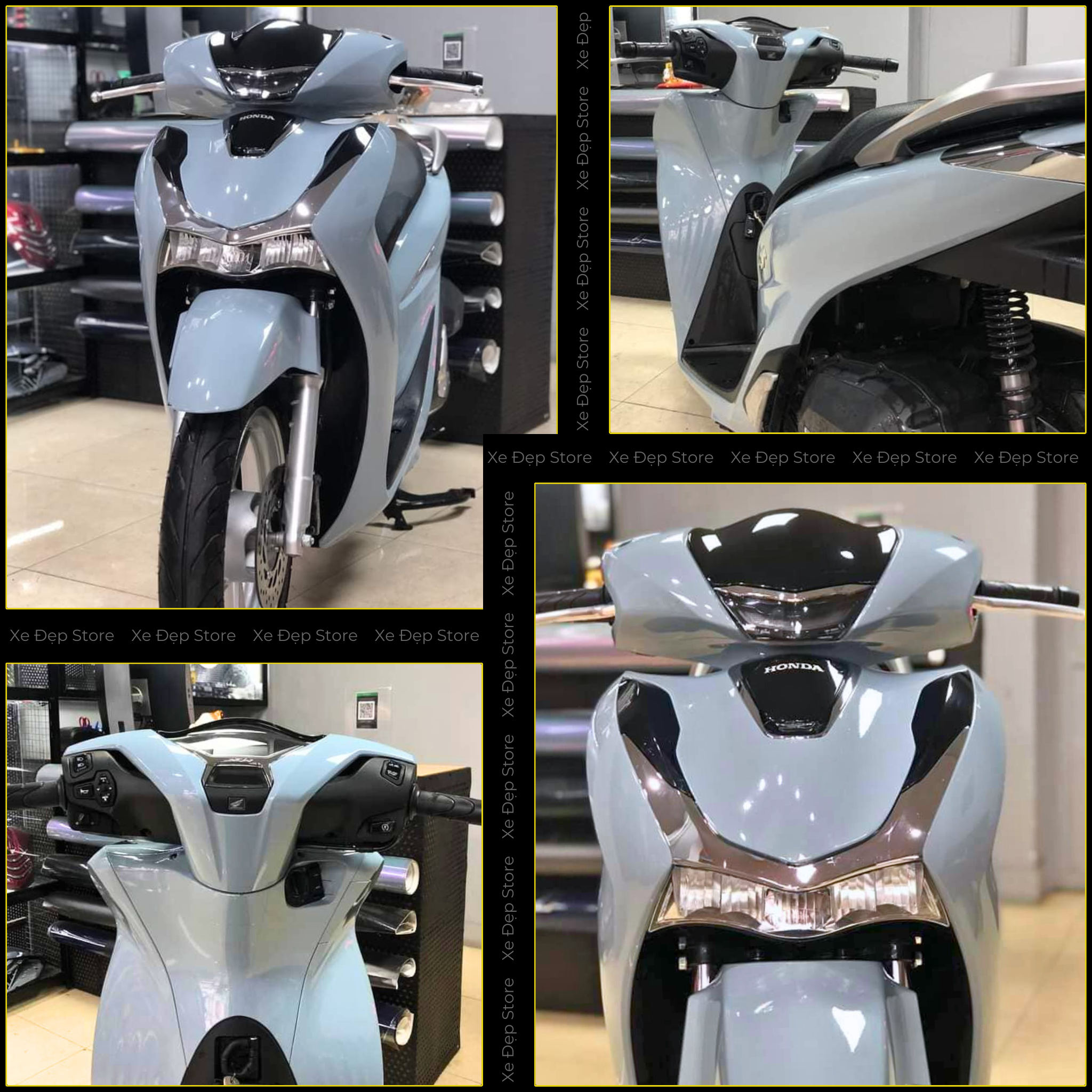 SH 2020 Dán Đổi Màu Xanh Xi Măng