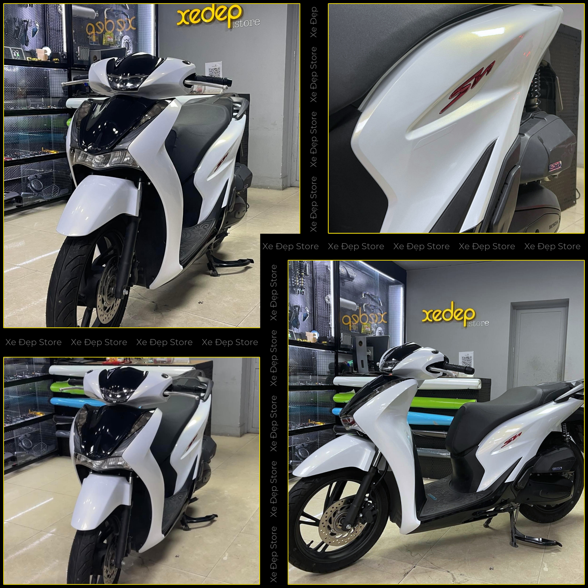 SH 2020 Dán Đổi Màu Trắng Ánh Vàng