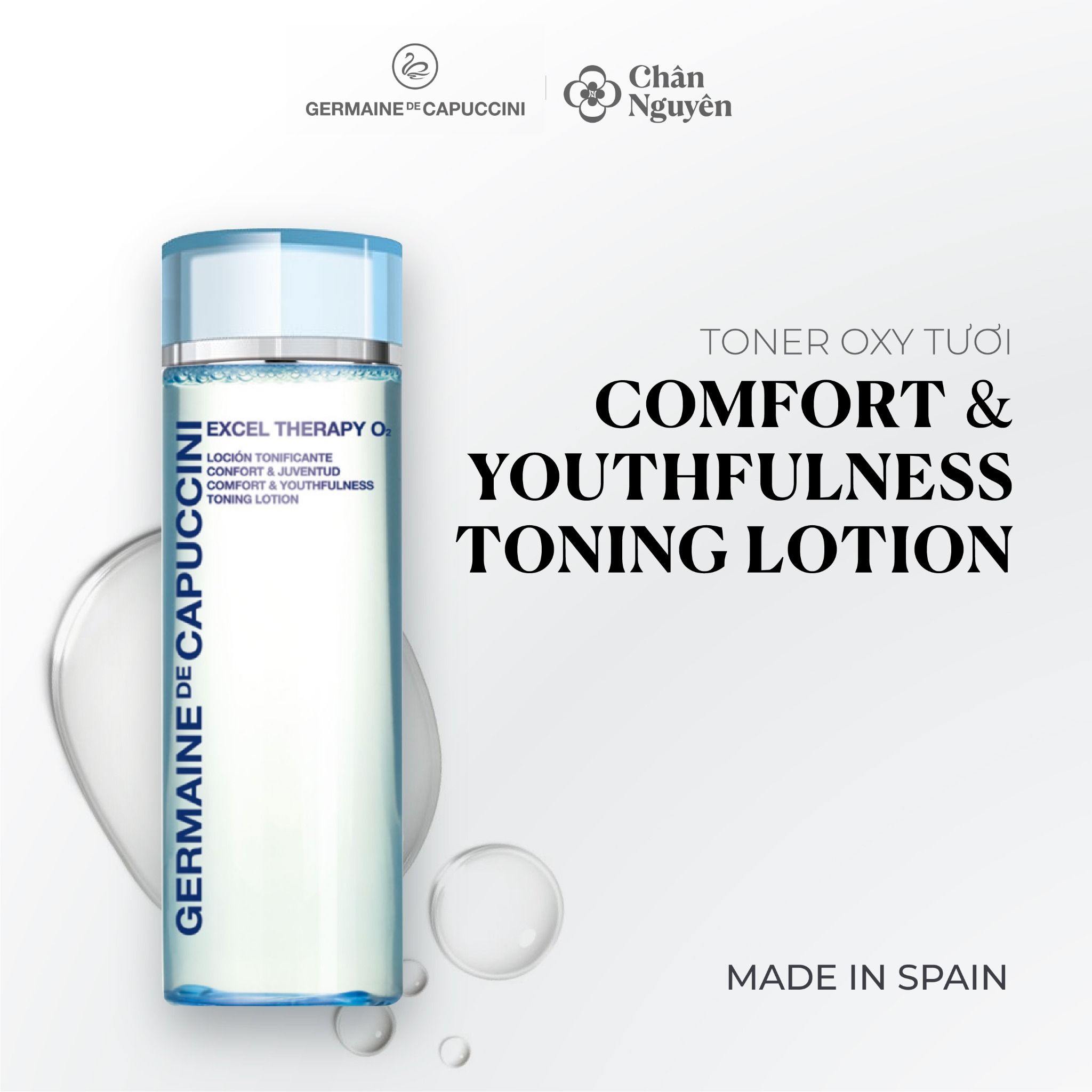 TONER OXY TƯƠI GERMAINE DE CAPUCCINI COMFORT & YOUTHFULNESS TONING LOTION