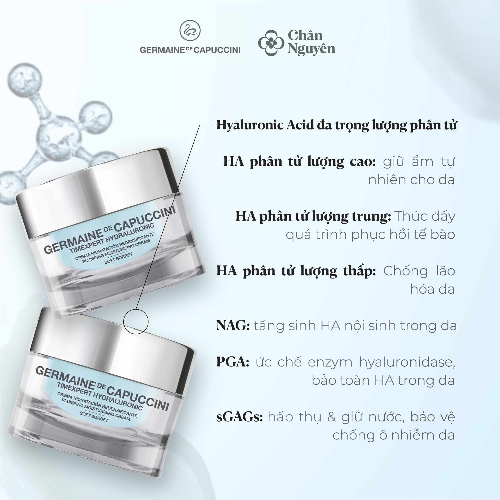 GEL CẤP NƯỚC ĐA TẦNG GERMAINE DE CAPUCCINI PLUMPING MOISTURISING GEL-CREAM - SOFT SORBET