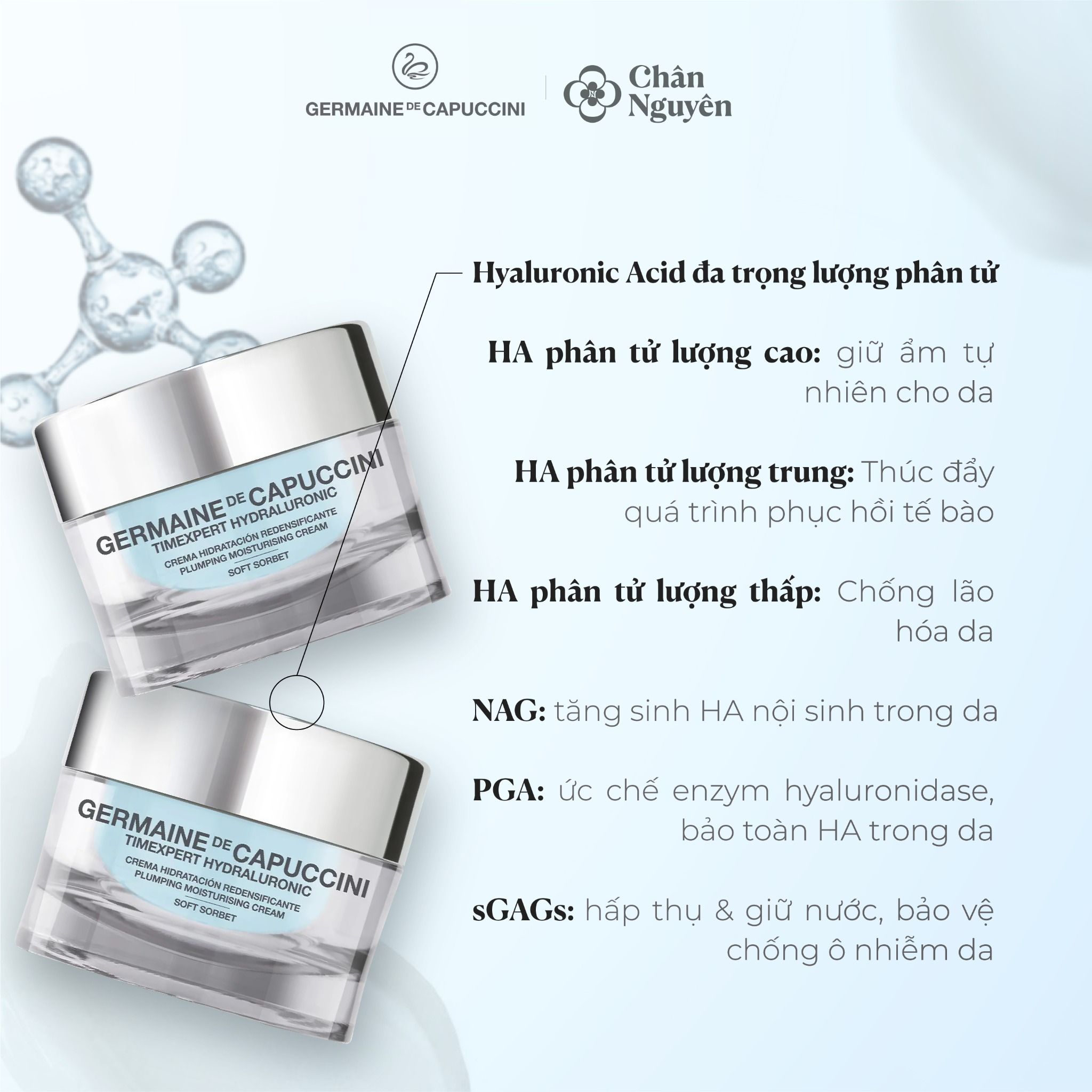 KEM CẤP NƯỚC ĐA TẦNG GERMAINE DE CAPUCCINI PLUMPING MOISTURISING CREAM - RICH SORBET