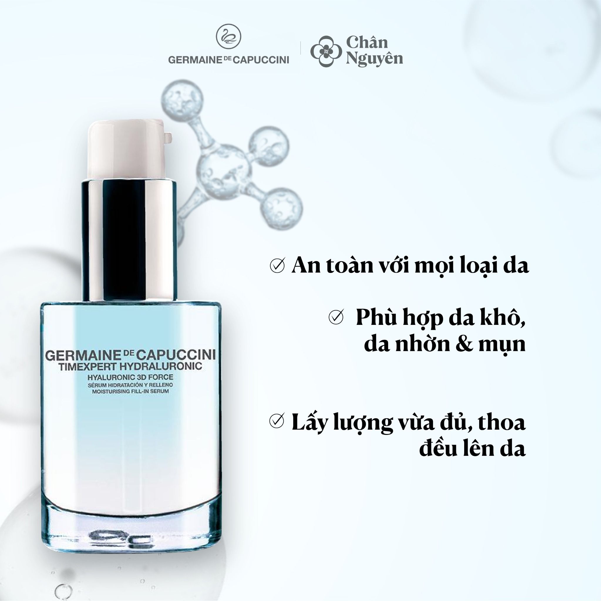  Serum Cấp Nước Đa Tầng Germaine De Capuccini Hydraluronic 3d Force Serum 