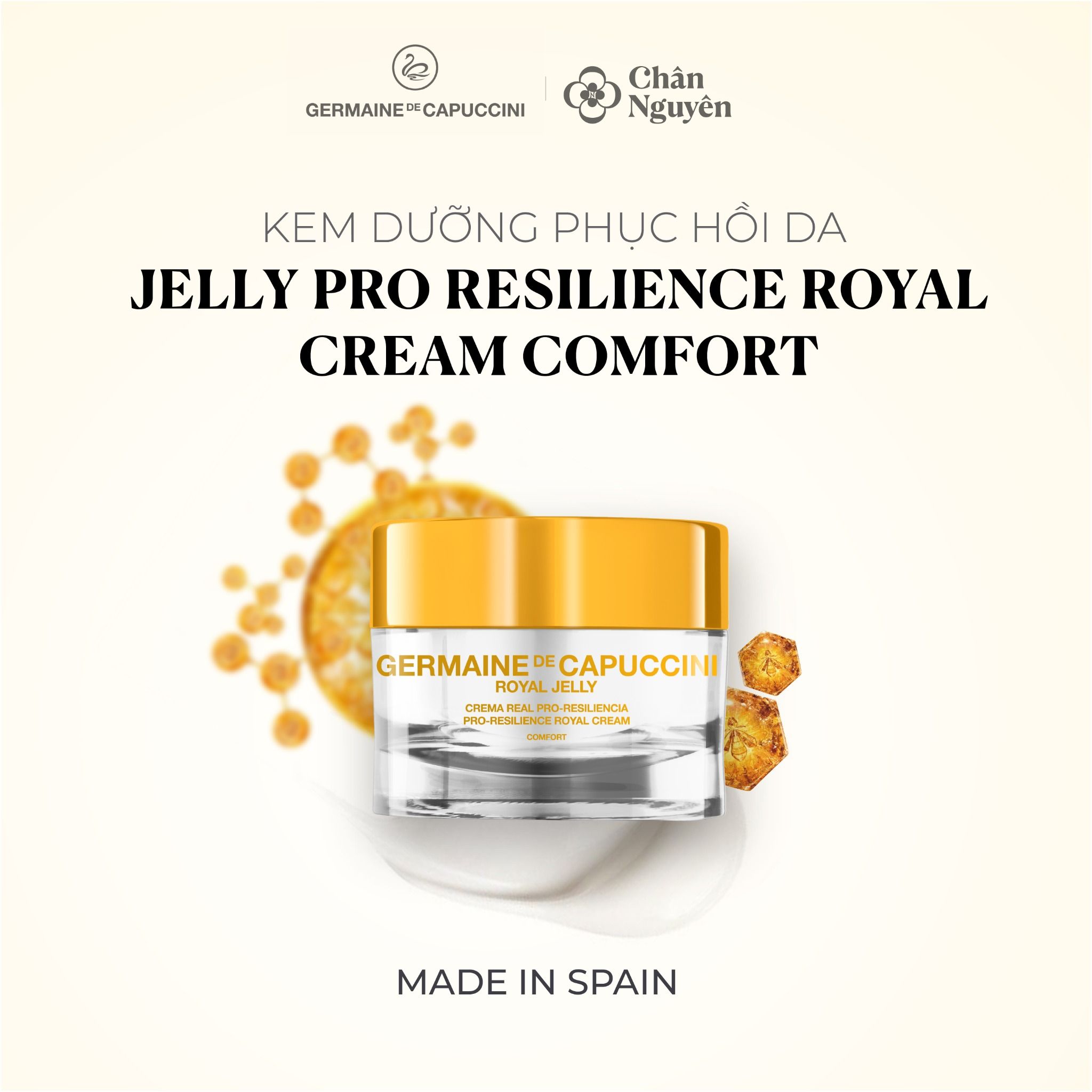  KEM DƯỠNG PHỤC HỒI DA GERMAINE DE CAPUCCINI JELLY PRO RESILIENCE ROYAL CREAM COMFORT 