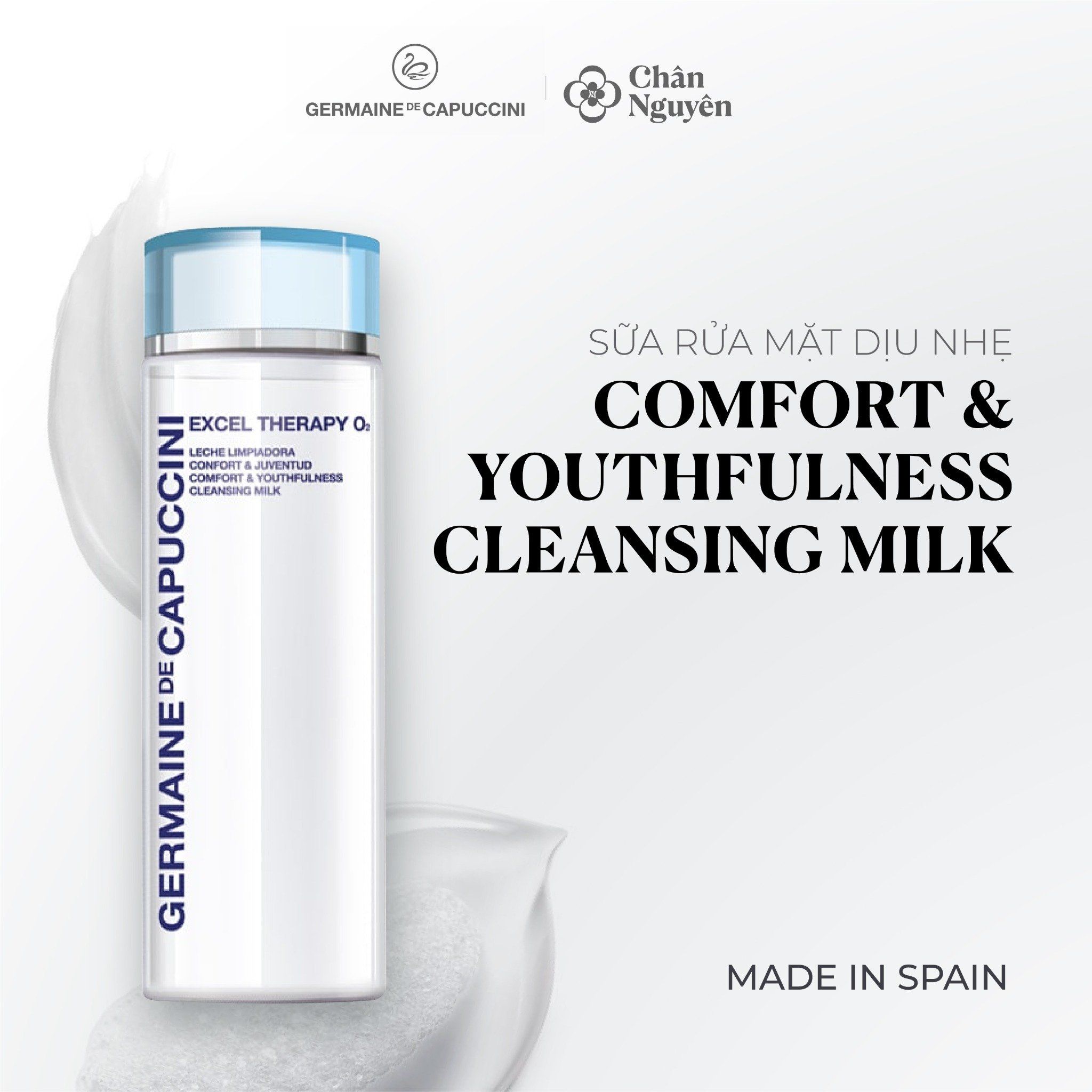SỮA RỬA MẶT DỊU NHẸ GERMAINE DE CAPUCCINI COMFORT & YOUTHFULNESS CLEANSING MILK