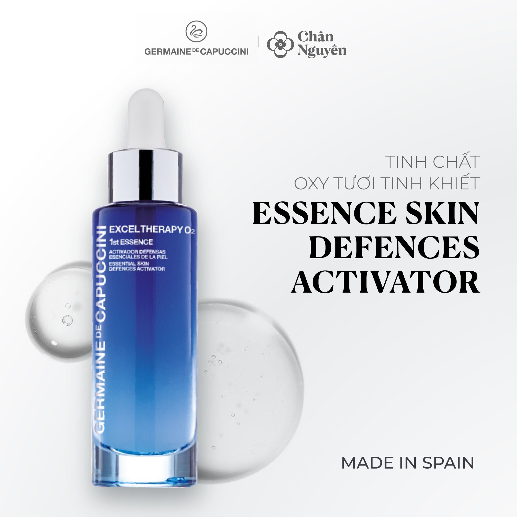  TINH CHẤT OXY TƯƠI TINH KHIẾT GERMAINE DE CAPUCCINI ESSENCE SKIN DEFENCES ACTIVATOR 