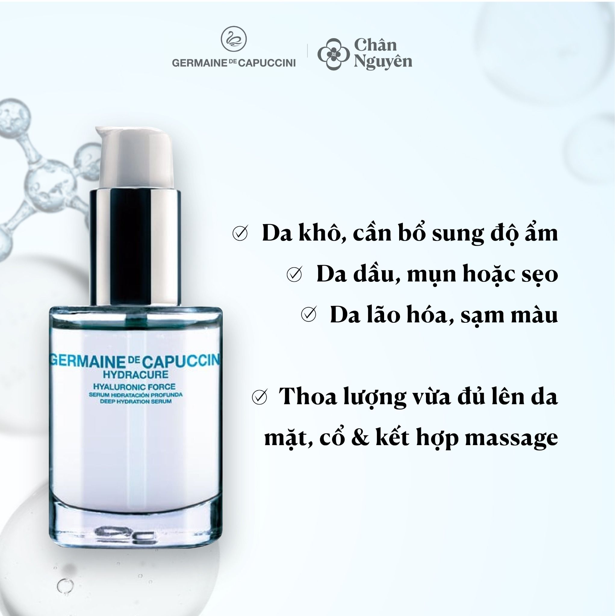 SERUM HA GERMAINE DE CAPUCCINI HYDRACURE FORCE SERUM