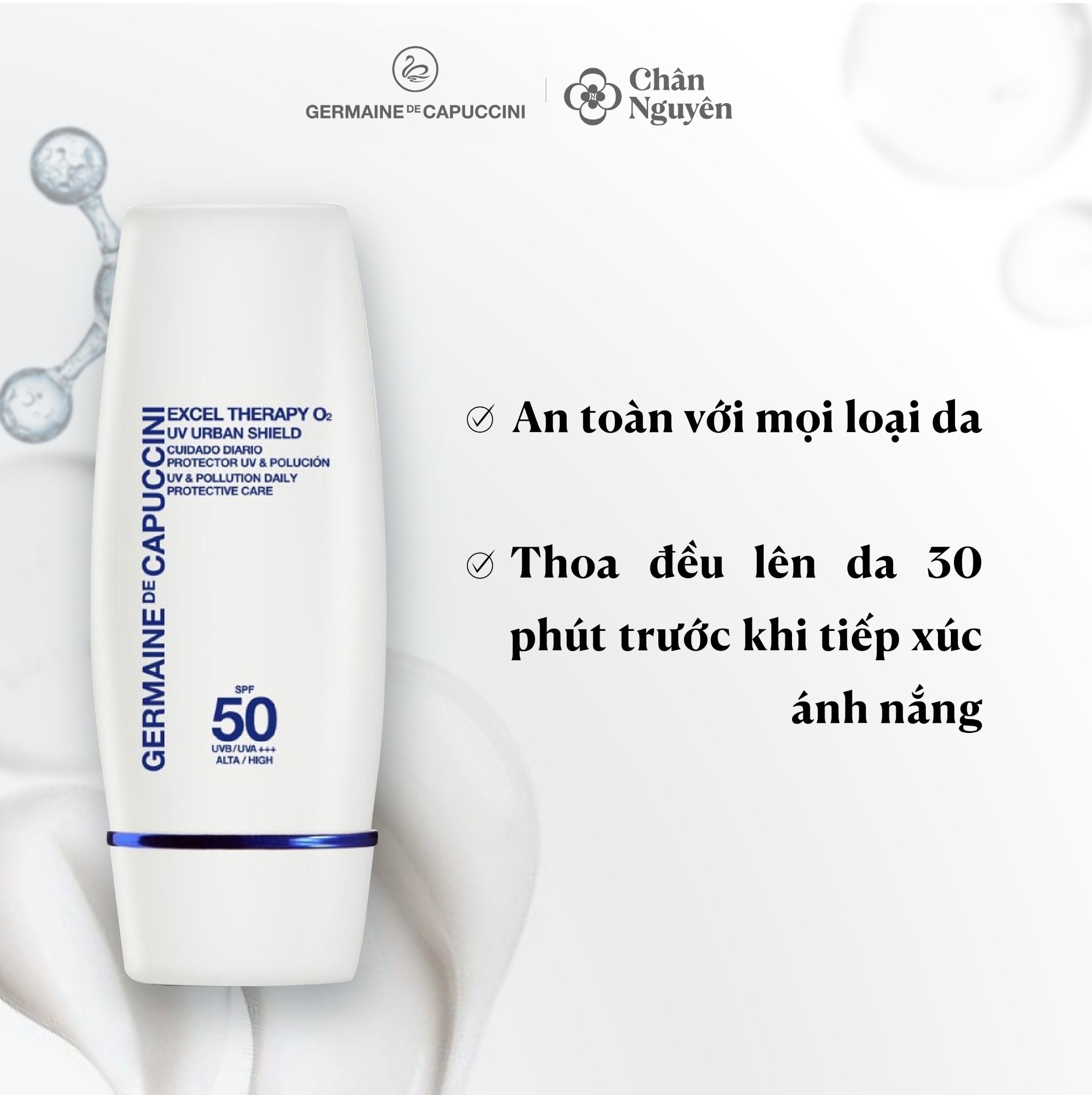 KEM CHỐNG NẮNG OXY TƯƠI GERMAINE DE CAPUCCINI UV URBAN SHIELD SPF50