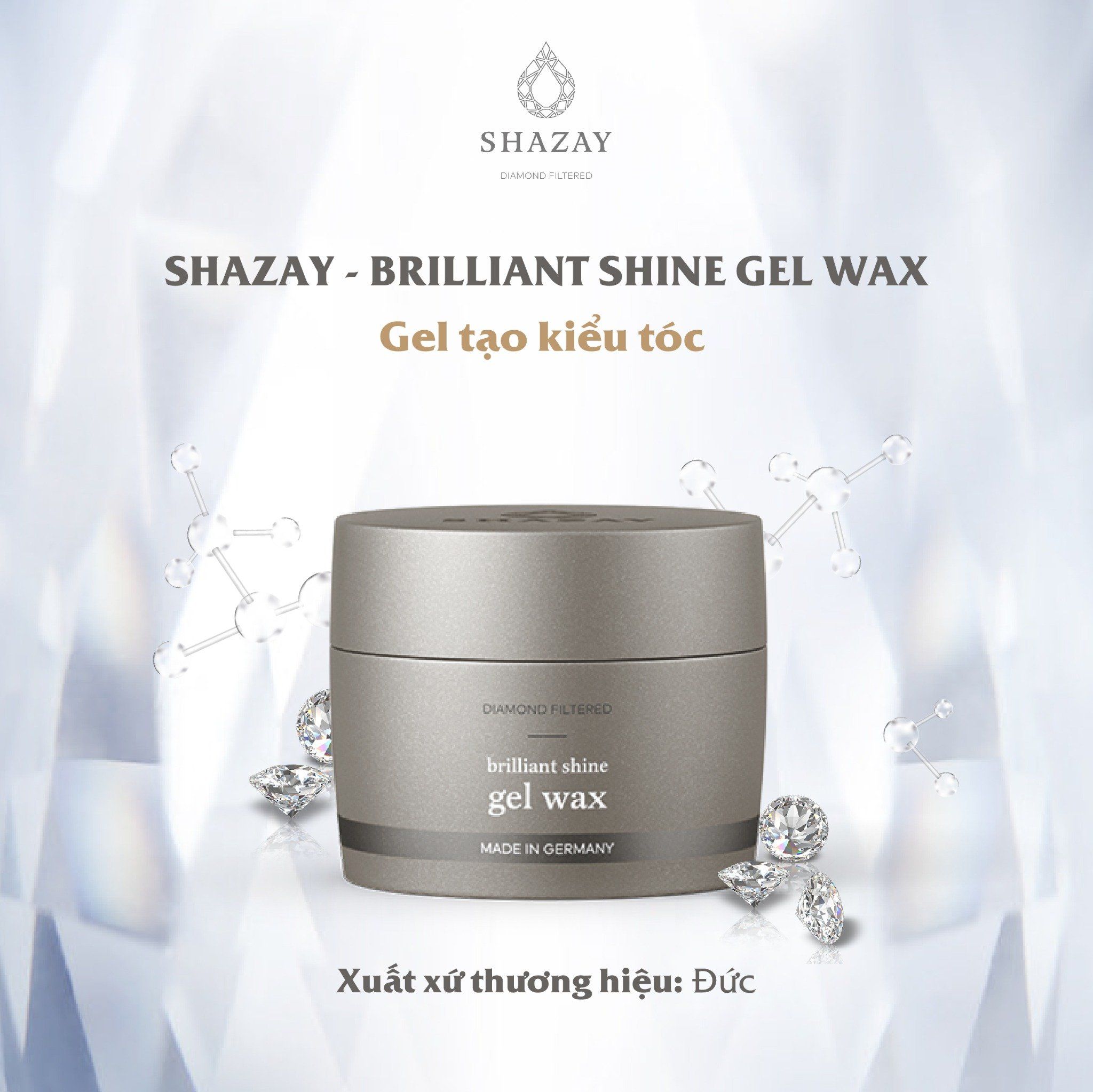  GEL TẠO KIỂU TÓC SHAZAY - BRILLIANT SHINE GEL WAX 