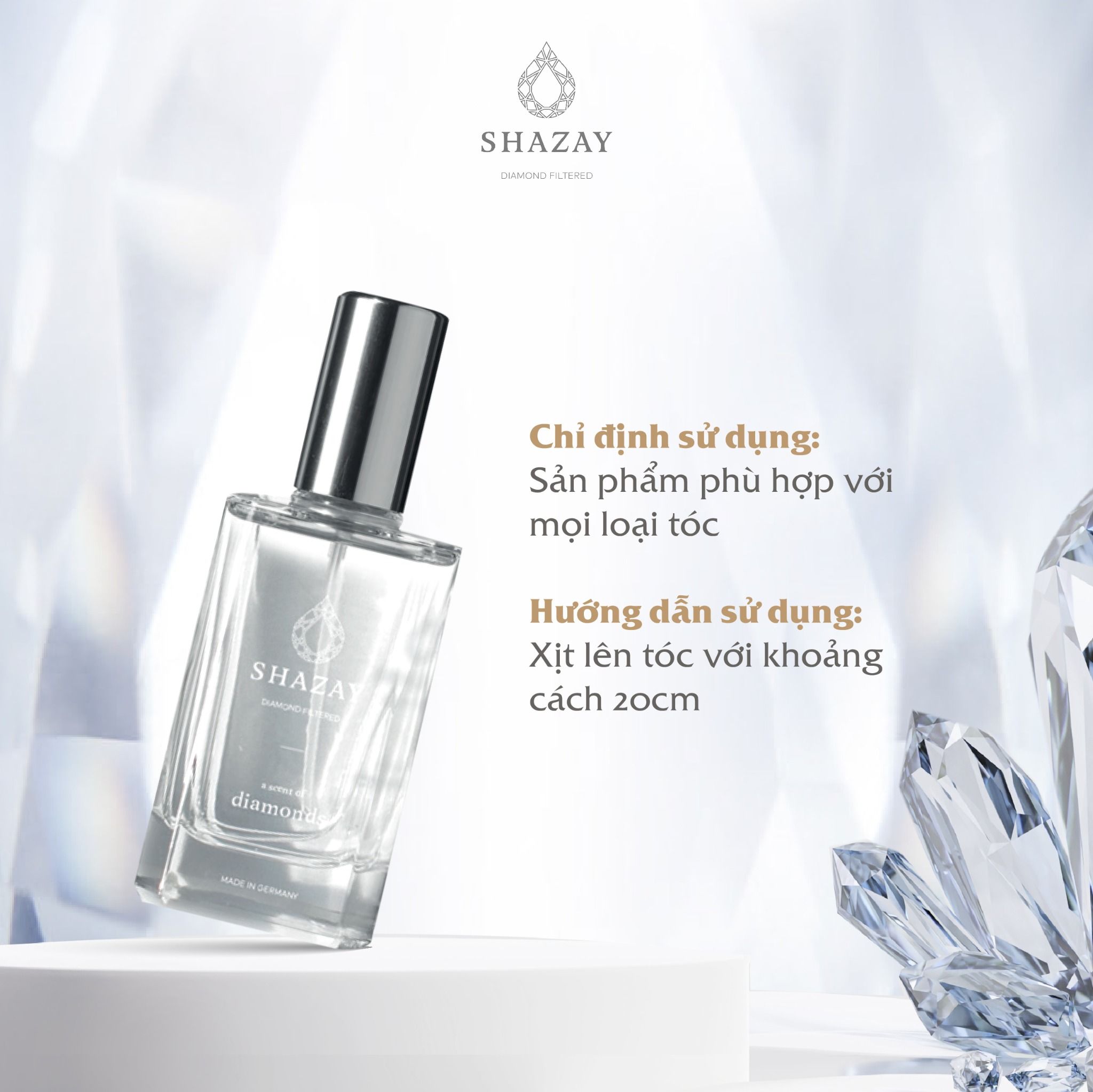  NƯỚC HOA TÓC SHAZAY A SCENT OF DIAMONDS 