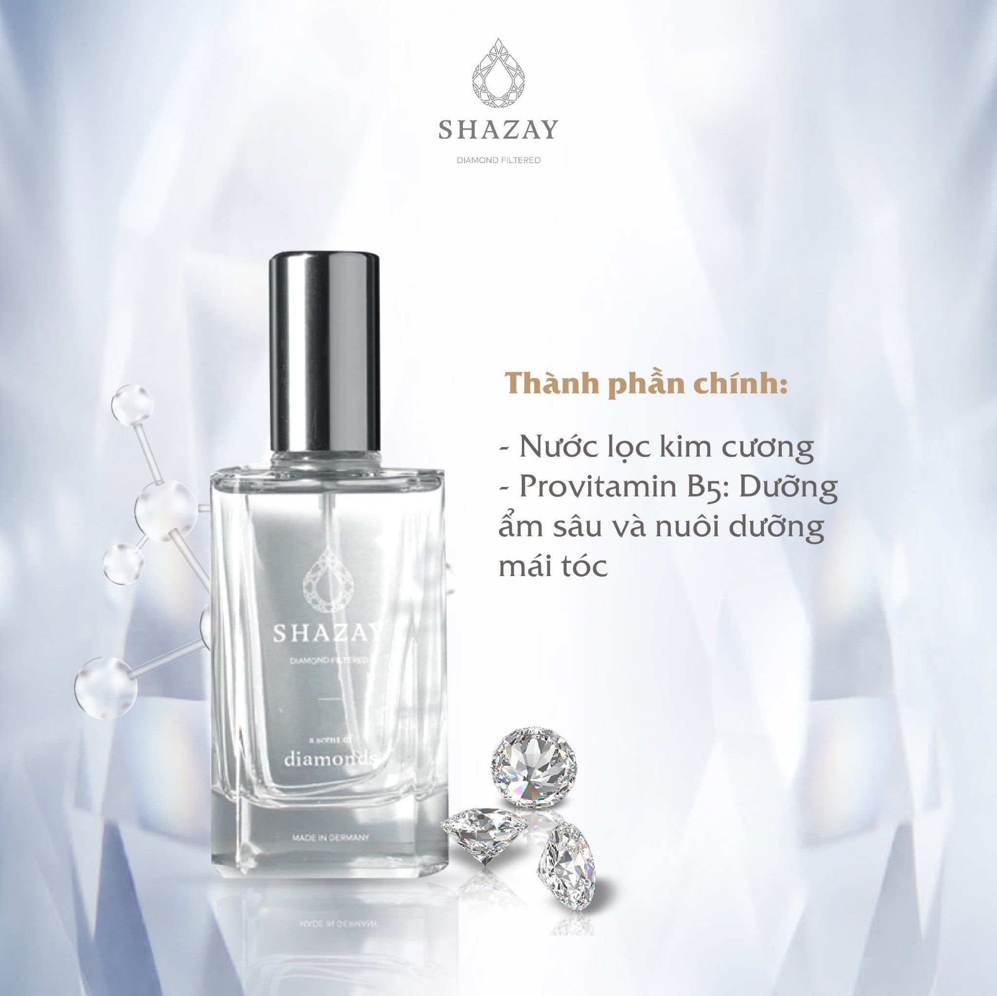  NƯỚC HOA TÓC SHAZAY A SCENT OF DIAMONDS 