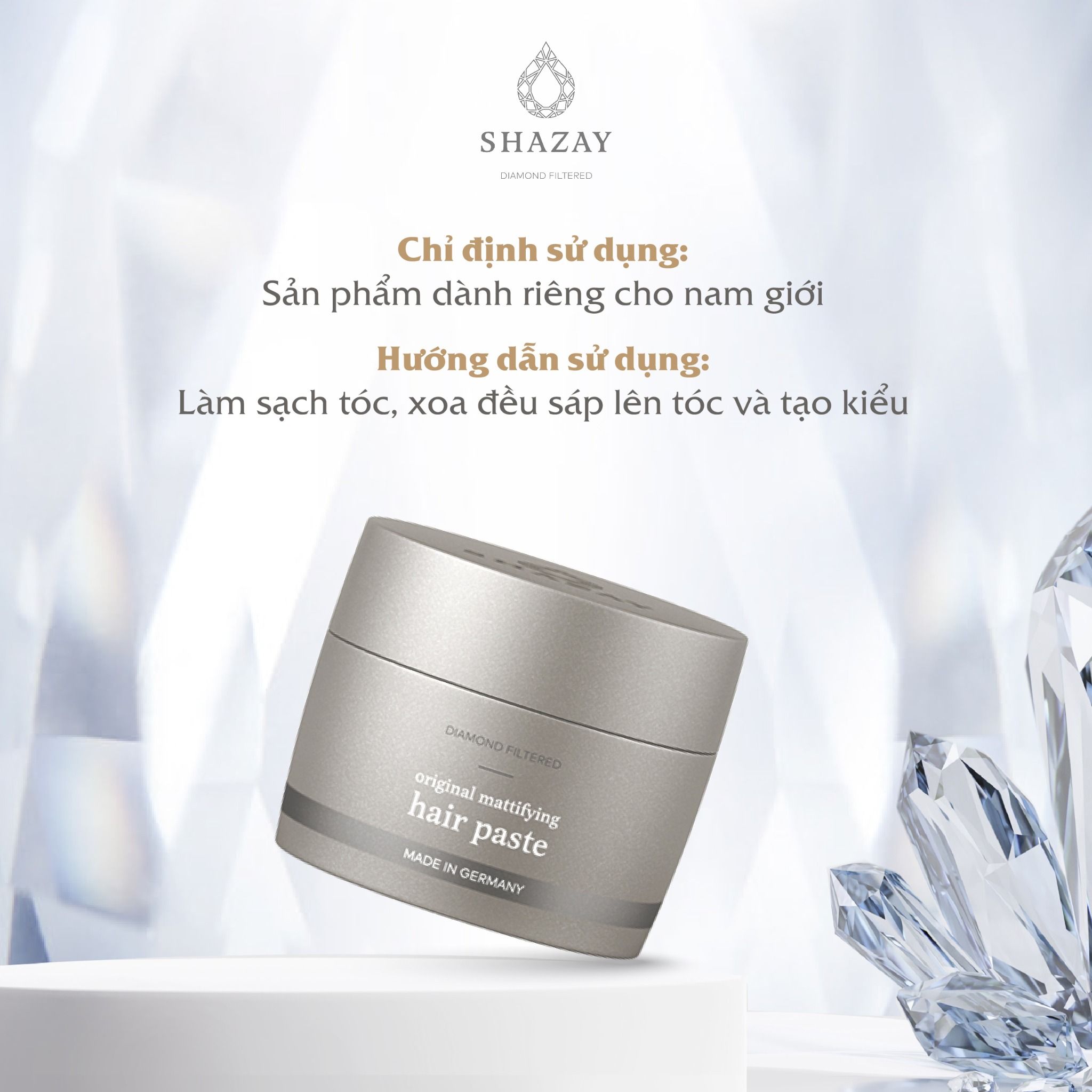 SÁP TẠO KIỂU TÓC SHAZAY ORIGINAL MATTIFYING HAIR PASTE