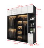  Tủ áo gỗ MDF cánh kính cường lực DTA11 