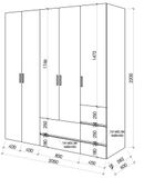  Tủ áo công nghiệp, Tủ Gỗ 5 buồng DTA27 