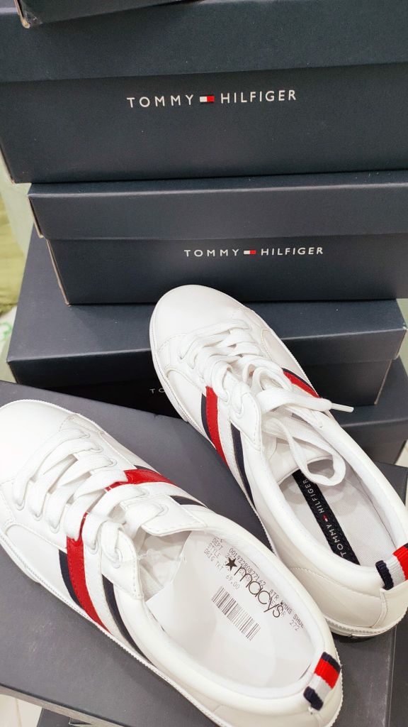 Giày Tommy Hilfiger Trắng + Đỏ - USGT060521TM