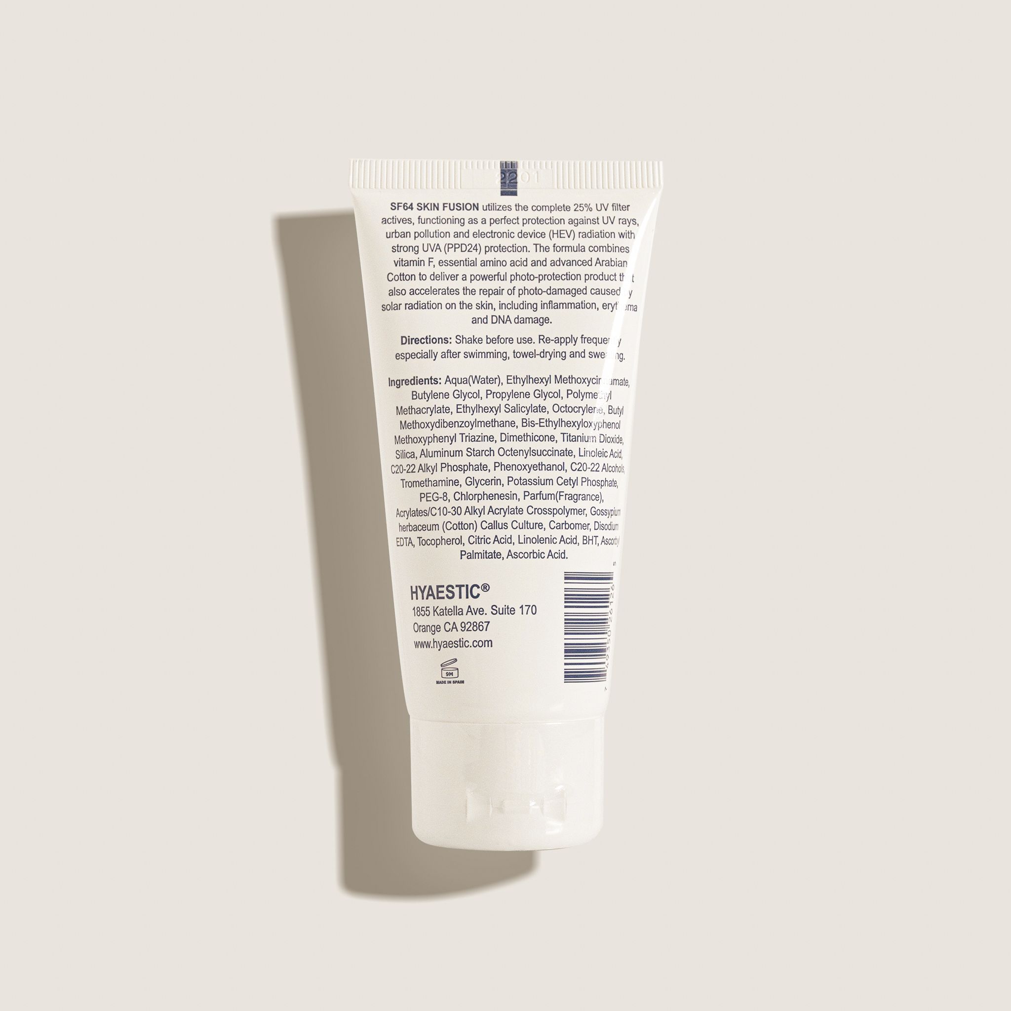 Kem chống nắng bảo vệ tối đa Hyaestic Skin Fusion SF64 Sun And Pollution Protector SPF50+
