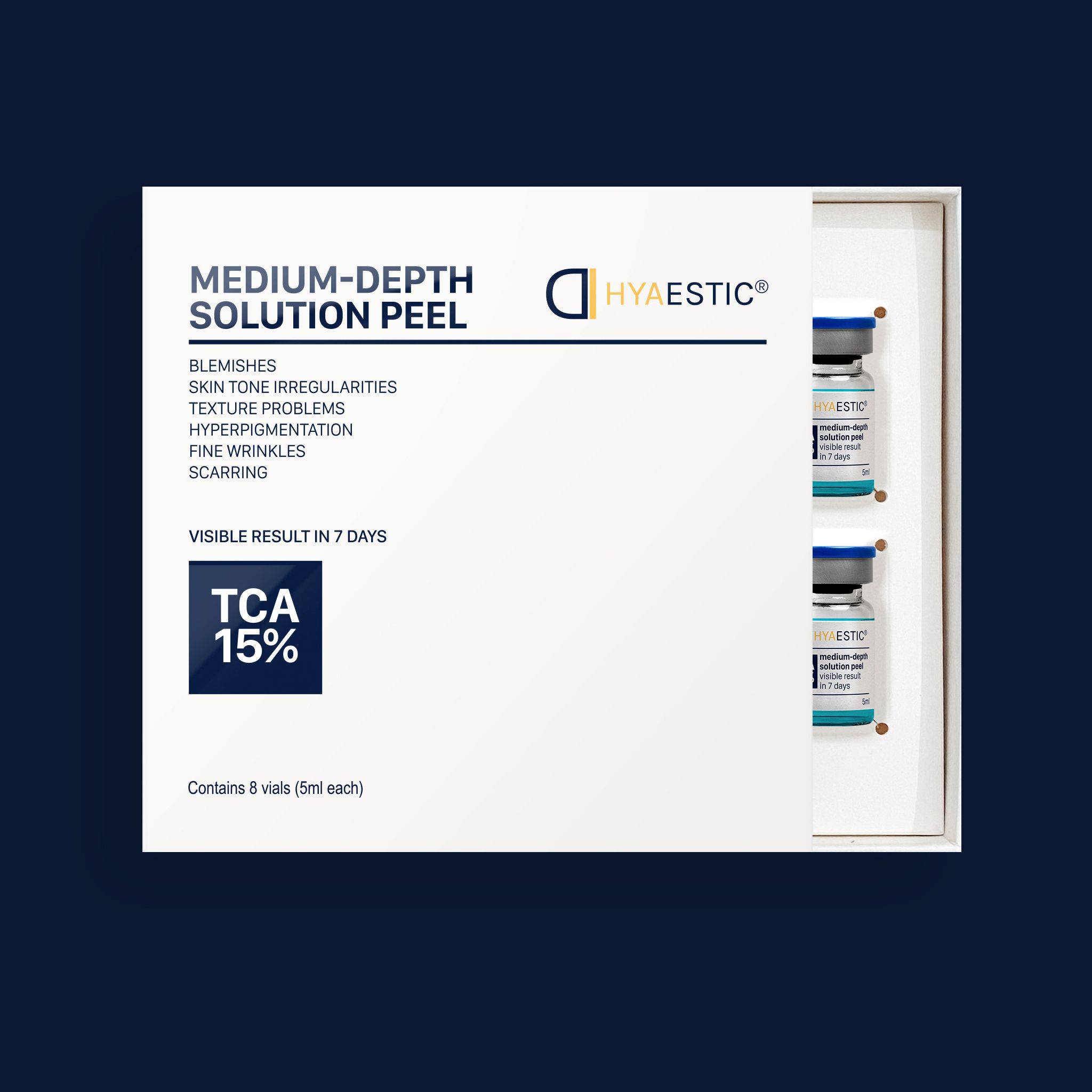 Bộ peel sinh học tái tạo da tác động sâu Hyaestic Medium-Depth Solution Peel TCA 15%