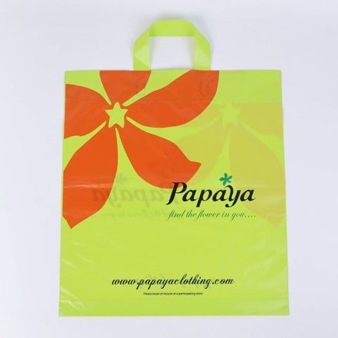 Papaya Handle Plastic Bag