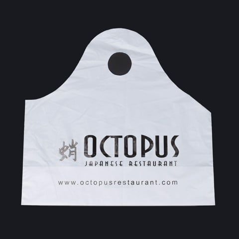  Octopus Restaurant Die-Cut Plastic Bag 