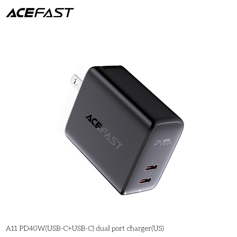  Sạc ACEFAST PD3.0 40W 2 cổng USB-C (US) - A11 