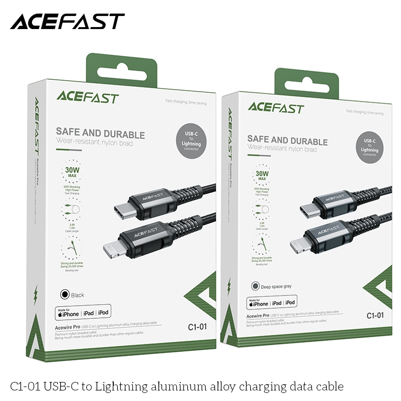  Cáp ACEFAST Type C to Lightning (1.2m) - C1-01 