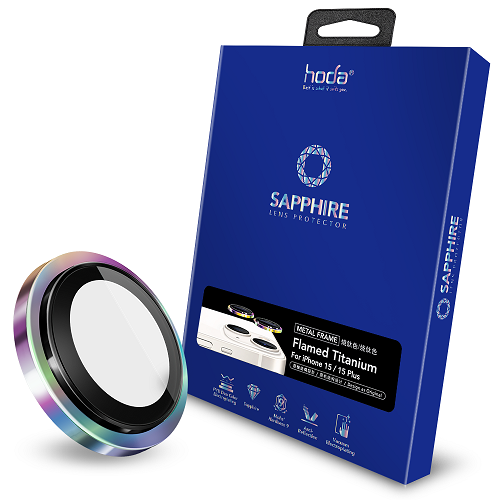 Kính bảo vệ camera HODA Sapphire cho iPhone 15 và 15 Plus