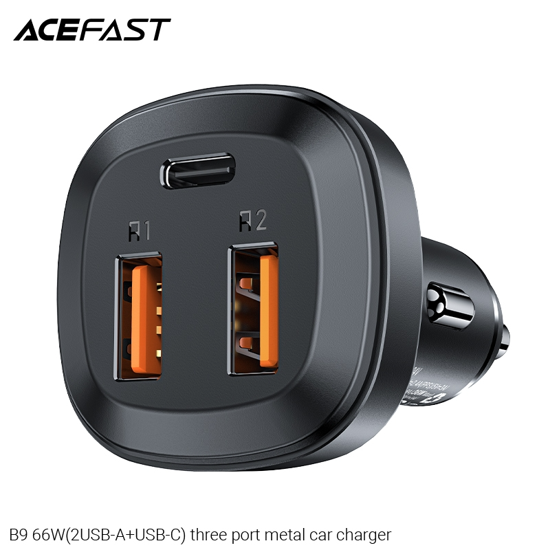  Sạc ô tô ACEFAST 66W 3 cổng 2xUSB-A + USB-C 