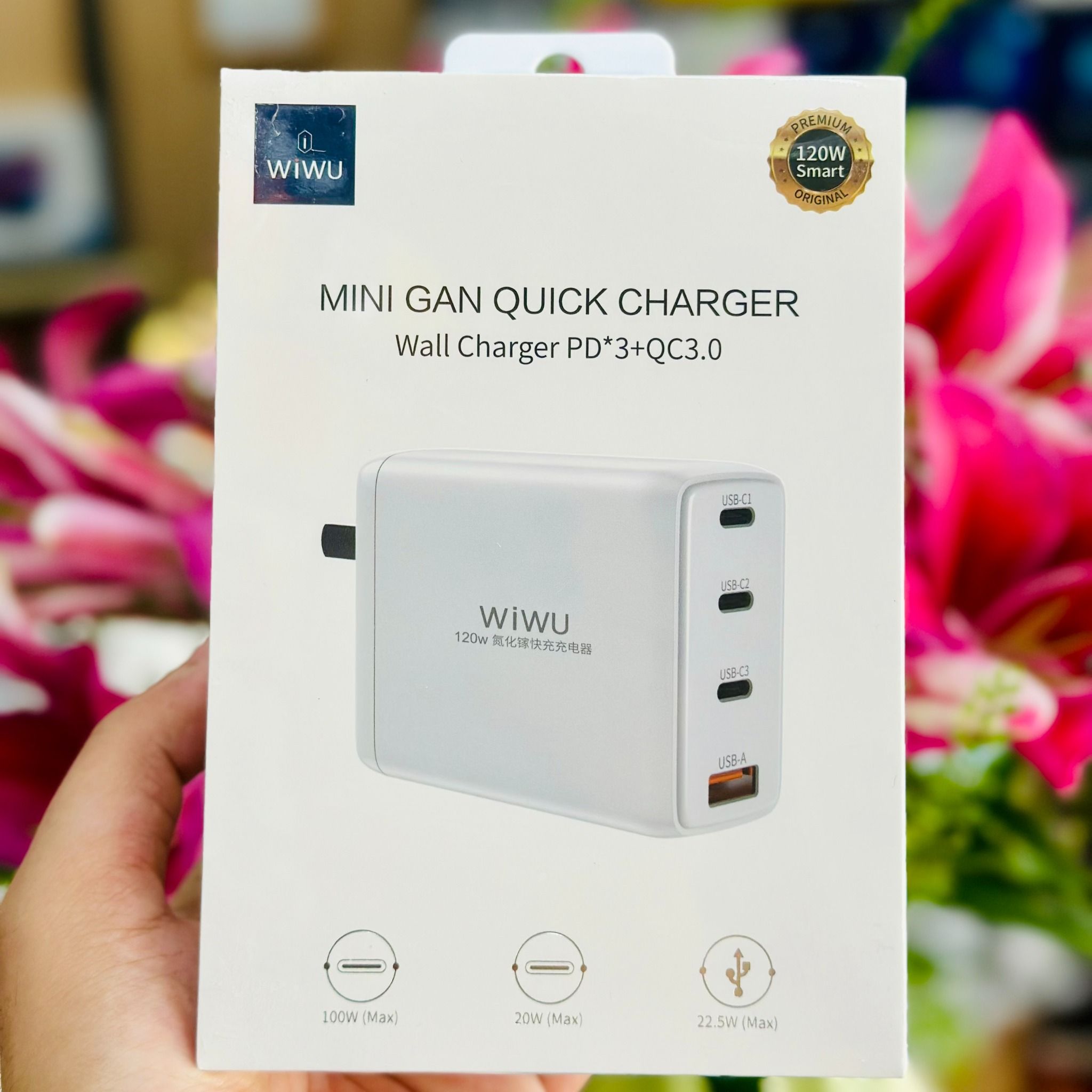 Cốc sạc WIWU Mini Gan 120W