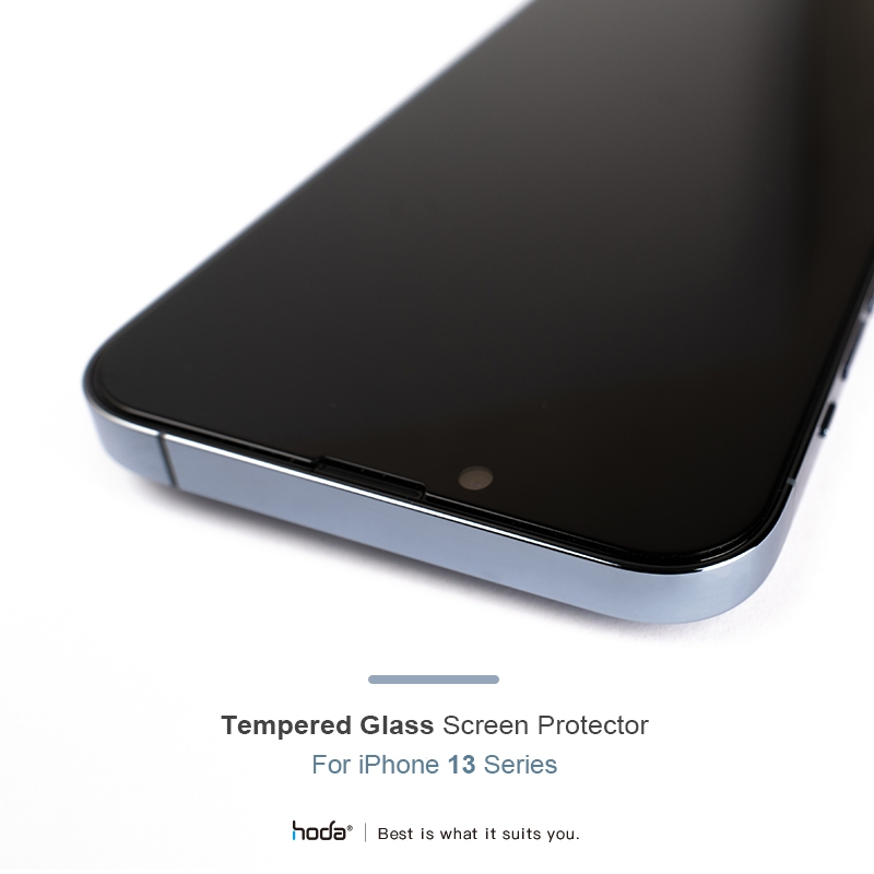 Miếng dán cường lực HODA chống bám vân tay có viền đen cho iPhone 13 series