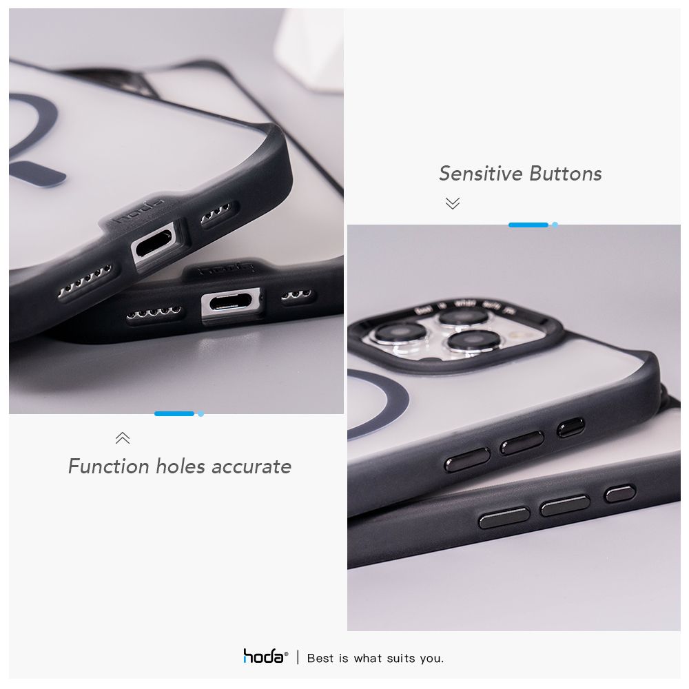 Ốp lưng ROUGH HODA tương thích Magsafe cho iPhone 15 ProMax