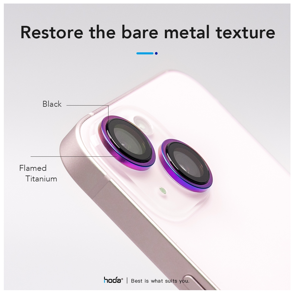 Kính bảo vệ camera HODA Sapphire cho iPhone 15 và 15 Plus
